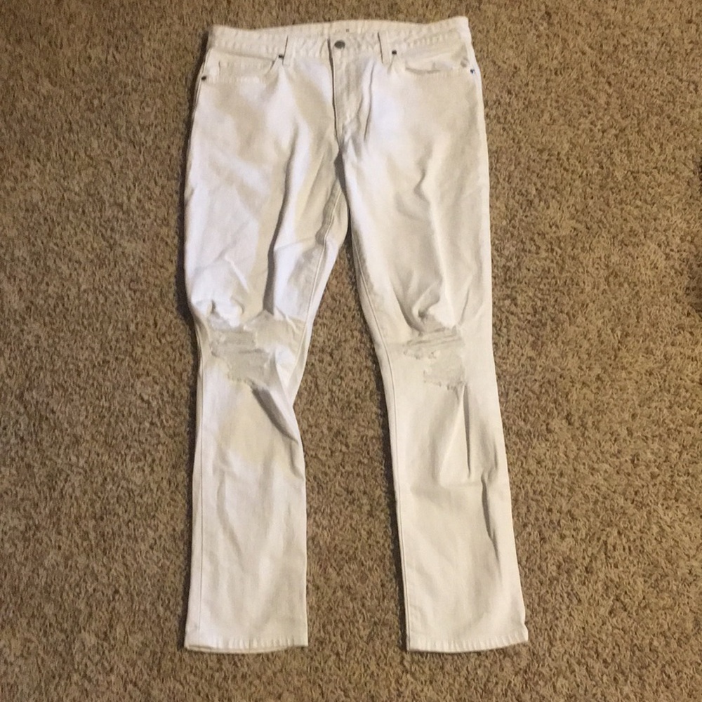 Jos Jeans White skinny ripped jeans